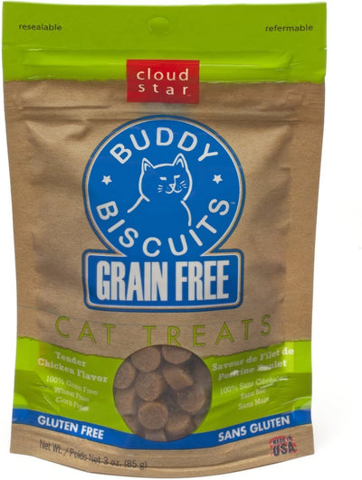 3 Oz Pouch of Grain Free Soft & Chewy Cat Treats Made with Natural Tender Chicken