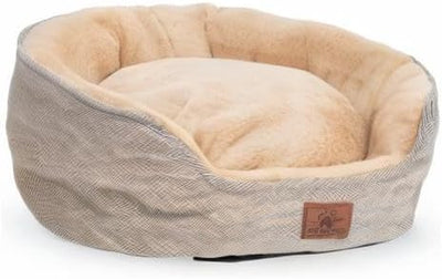 Cat Beds for Indoor Cats,Kitten Bed,Dog Bed for Extra Small Dogs Breeds,Puppy Kennel Bed, Comfy Durable Pet Sleeping Bed, Washable Roun Cat Bed & Non-Slip Bottom, Size 19"L X 16"W X 6.5"Th