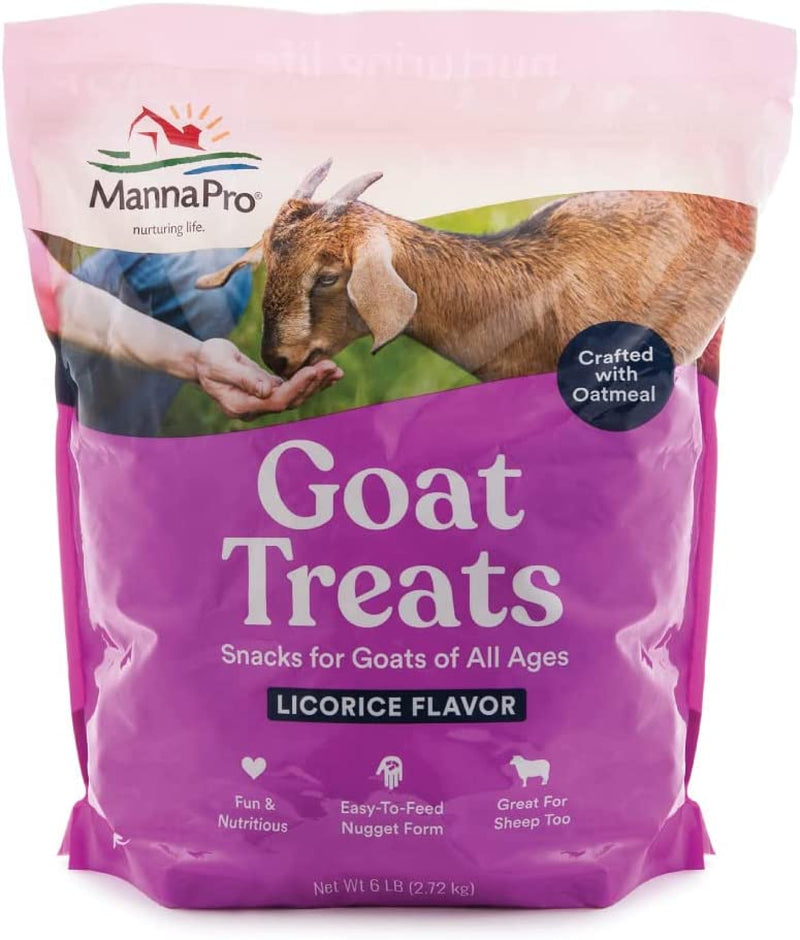 Goat Treats Licorice Flavor, Formulated with Oatmeal, Different Types of Goats, 6 Lbs
