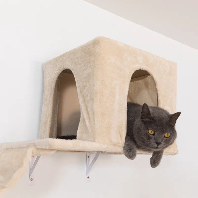 Darkiel 7Pcs Wall-Mounted Cat Tree Shelves Climbing Tower