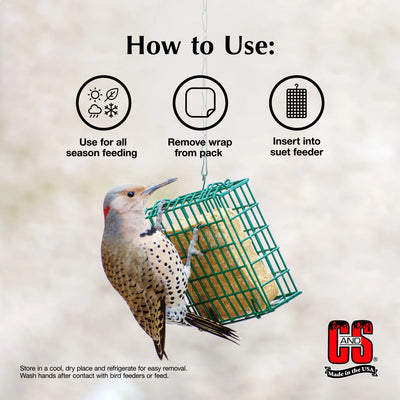 C&S Berry Suet Treat, for Wild Birds, 11.75 Ounces