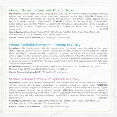Purina  Gourmet Wet Cat Food Variety Pack, Petites Gravy Collection, Break-Apart Tubs, 48 Servings - (Pack of 24) 2.8 Oz. Tubs